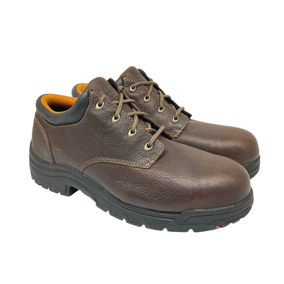 Timberland PRO Men's Low-Cut TiTAN Safety Toe WP Work Shoes 47028 Brown Size 12W - Picture 1 of 8
